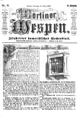 Berliner Wespen Freitag 16. März 1877