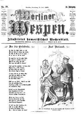 Berliner Wespen Freitag 13. Juli 1877