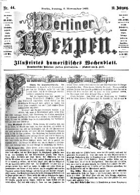 Berliner Wespen Freitag 2. November 1877