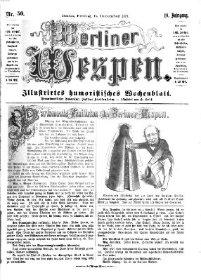 Berliner Wespen Freitag 14. Dezember 1877