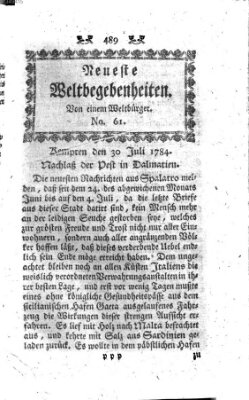 Neueste Weltbegebenheiten (Kemptner Zeitung) Freitag 30. Juli 1784