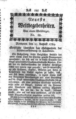 Neueste Weltbegebenheiten (Kemptner Zeitung) Montag 23. August 1784