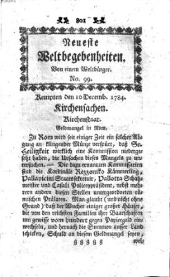 Neueste Weltbegebenheiten (Kemptner Zeitung) Freitag 10. Dezember 1784