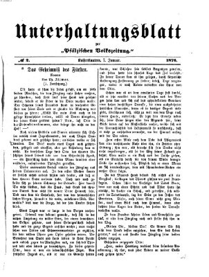 Unterhaltungsblatt zur Kaiserslauterer Zeitung (Pfälzische Volkszeitung) Sonntag 7. Januar 1877