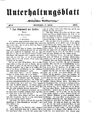 Unterhaltungsblatt zur Kaiserslauterer Zeitung (Pfälzische Volkszeitung) Mittwoch 10. Januar 1877