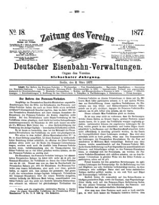 Zeitung des Vereins Deutscher Eisenbahnverwaltungen (Eisenbahn-Zeitung) Freitag 2. März 1877