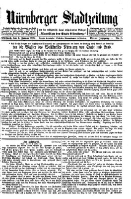 Nürnberger Stadtzeitung (Nürnberger Abendzeitung) Mittwoch 3. Januar 1877