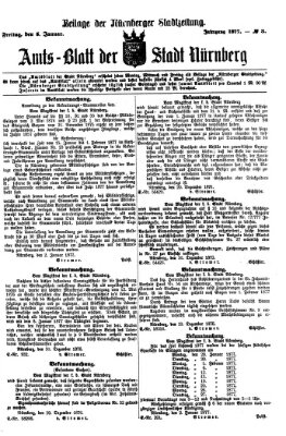 Nürnberger Stadtzeitung (Nürnberger Abendzeitung) Freitag 5. Januar 1877