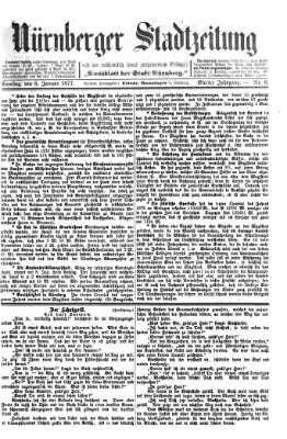 Nürnberger Stadtzeitung (Nürnberger Abendzeitung) Samstag 6. Januar 1877