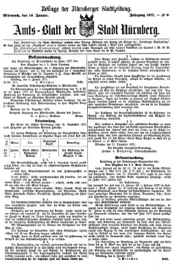 Nürnberger Stadtzeitung (Nürnberger Abendzeitung) Mittwoch 10. Januar 1877