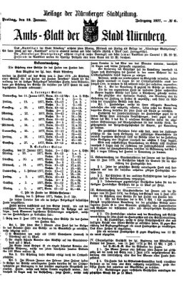 Nürnberger Stadtzeitung (Nürnberger Abendzeitung) Freitag 12. Januar 1877