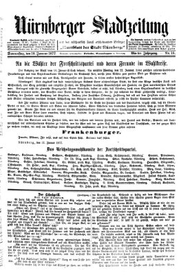 Nürnberger Stadtzeitung (Nürnberger Abendzeitung) Donnerstag 18. Januar 1877