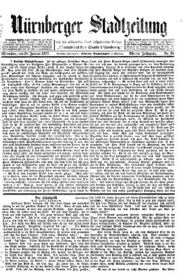 Nürnberger Stadtzeitung (Nürnberger Abendzeitung) Samstag 20. Januar 1877