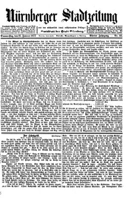 Nürnberger Stadtzeitung (Nürnberger Abendzeitung) Donnerstag 25. Januar 1877