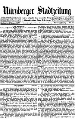 Nürnberger Stadtzeitung (Nürnberger Abendzeitung) Samstag 27. Januar 1877