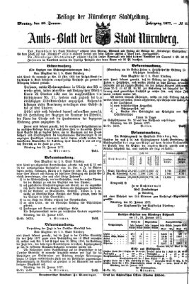 Nürnberger Stadtzeitung (Nürnberger Abendzeitung) Montag 29. Januar 1877