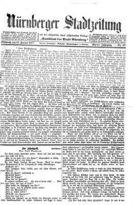 Nürnberger Stadtzeitung (Nürnberger Abendzeitung) Mittwoch 31. Januar 1877