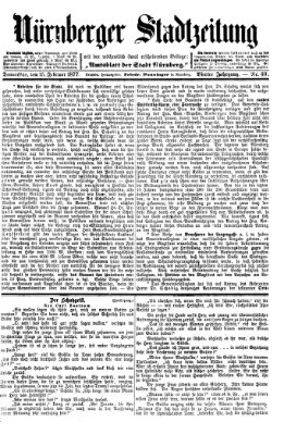 Nürnberger Stadtzeitung (Nürnberger Abendzeitung) Donnerstag 15. Februar 1877