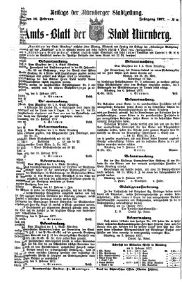 Nürnberger Stadtzeitung (Nürnberger Abendzeitung) Freitag 16. Februar 1877