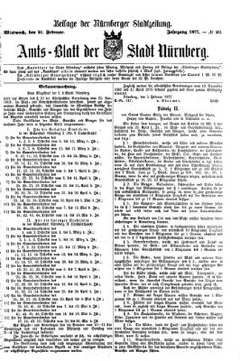 Nürnberger Stadtzeitung (Nürnberger Abendzeitung) Mittwoch 21. Februar 1877