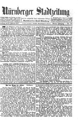 Nürnberger Stadtzeitung (Nürnberger Abendzeitung) Dienstag 27. Februar 1877