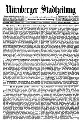 Nürnberger Stadtzeitung (Nürnberger Abendzeitung) Mittwoch 28. Februar 1877