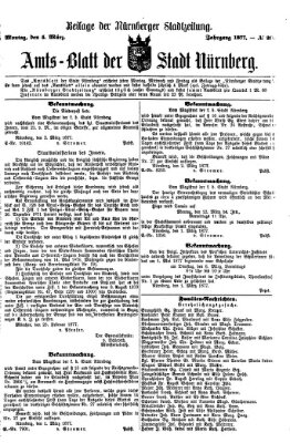 Nürnberger Stadtzeitung (Nürnberger Abendzeitung) Montag 5. März 1877