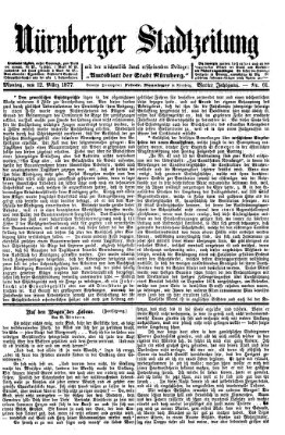 Nürnberger Stadtzeitung (Nürnberger Abendzeitung) Montag 12. März 1877