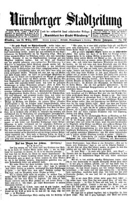 Nürnberger Stadtzeitung (Nürnberger Abendzeitung) Dienstag 13. März 1877