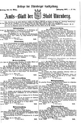 Nürnberger Stadtzeitung (Nürnberger Abendzeitung) Freitag 16. März 1877