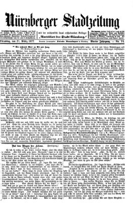 Nürnberger Stadtzeitung (Nürnberger Abendzeitung) Dienstag 27. März 1877