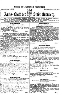 Nürnberger Stadtzeitung (Nürnberger Abendzeitung) Mittwoch 2. Mai 1877