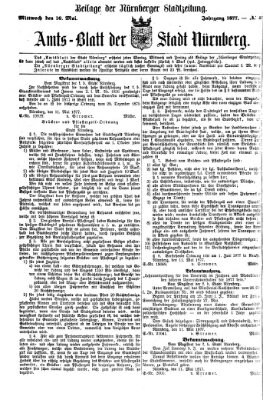 Nürnberger Stadtzeitung (Nürnberger Abendzeitung) Mittwoch 16. Mai 1877