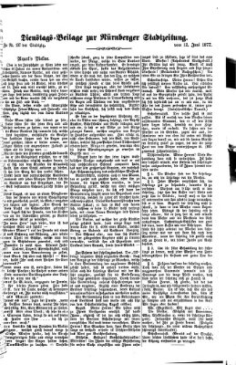 Nürnberger Stadtzeitung (Nürnberger Abendzeitung) Dienstag 12. Juni 1877