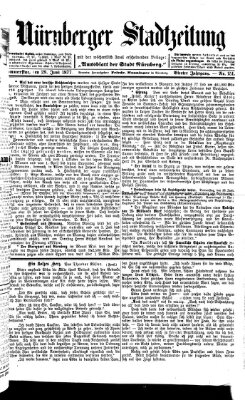 Nürnberger Stadtzeitung (Nürnberger Abendzeitung) Donnerstag 28. Juni 1877