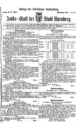 Nürnberger Stadtzeitung (Nürnberger Abendzeitung) Freitag 6. Juli 1877