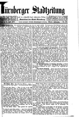 Nürnberger Stadtzeitung (Nürnberger Abendzeitung) Mittwoch 11. Juli 1877