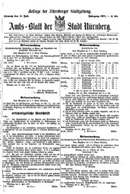 Nürnberger Stadtzeitung (Nürnberger Abendzeitung) Mittwoch 11. Juli 1877