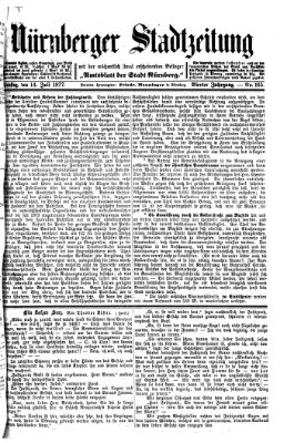 Nürnberger Stadtzeitung (Nürnberger Abendzeitung) Samstag 14. Juli 1877