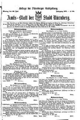 Nürnberger Stadtzeitung (Nürnberger Abendzeitung) Montag 23. Juli 1877