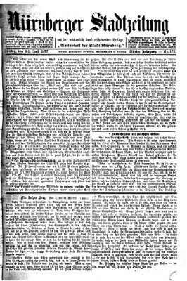 Nürnberger Stadtzeitung (Nürnberger Abendzeitung) Dienstag 24. Juli 1877