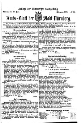 Nürnberger Stadtzeitung (Nürnberger Abendzeitung) Mittwoch 25. Juli 1877