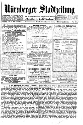 Nürnberger Stadtzeitung (Nürnberger Abendzeitung) Montag 6. August 1877