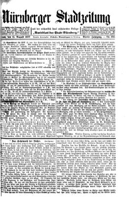 Nürnberger Stadtzeitung (Nürnberger Abendzeitung) Mittwoch 15. August 1877