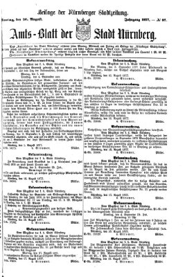 Nürnberger Stadtzeitung (Nürnberger Abendzeitung) Montag 20. August 1877