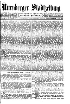 Nürnberger Stadtzeitung (Nürnberger Abendzeitung) Mittwoch 22. August 1877