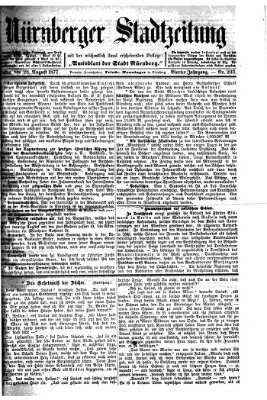 Nürnberger Stadtzeitung (Nürnberger Abendzeitung) Dienstag 28. August 1877