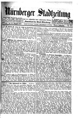 Nürnberger Stadtzeitung (Nürnberger Abendzeitung) Mittwoch 29. August 1877