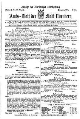 Nürnberger Stadtzeitung (Nürnberger Abendzeitung) Mittwoch 29. August 1877