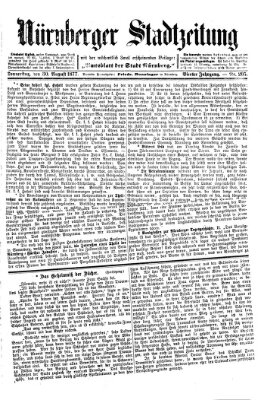 Nürnberger Stadtzeitung (Nürnberger Abendzeitung) Donnerstag 30. August 1877